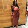 Mozision Hollow Out Long Sleeve Sexy Maxi Dress For Women Gown Autumn Winter New Metal Buckle Ruched Slit Long Dress Elegant
