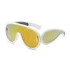 New Fashion Personality Hip Hop Cool Cyberpunk Sunglasses with Large Frame UV400 Anti UV Eyeglasses Oculos De Sol Feminino