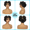 Natural Color 6Inch Transparent Full Lace Braided Wigs Short Cute Handmade Bantu Synthetic Braided Lace Wigs Knotless Braids Wig