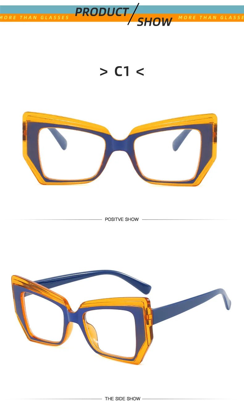 New Clear Thick Frame Eyewear Anti Blue Light Blocking Glasses Square Optical Eyeglasses For Women eye glasses for men