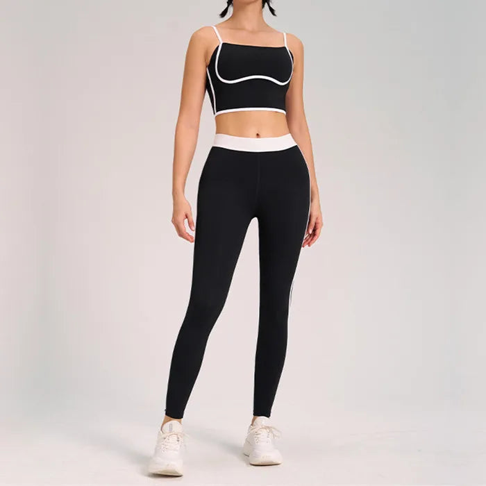 2PCS Sportswear Women Yoga Set Gym Sportswear Fitness Legging Tracksuits Sports Bra Gym Pant Active Wear Suits