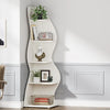 Tribesigns Corner Shelf, Modern 5-Tier Wall Corner Bookshelf, Stylish Corner Small Bookcase Storage Rack Plant Stand