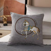 Croker Horse 45cm Throw Pillow Cushion Covers Pack Of 1 Pcs Luxury Horse Embroidery Modern Style Couch Sofa Pillow Covers