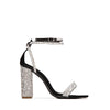 Liyke Sexy Crystal Ankle Strap Sandals Women Elegant Party Wedding Rhinestone High Heels Summer Open Toe Ladies Dress Shoes Gold