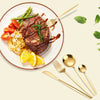24Pcs/90Pcs Flatware Set Stainless Steel Silverware Utensil Kitchen Tableware Forks Knives Spoons Cutlery for Home Restaurant