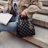 Diamond Stripe Women Handbag Female Luxury Designer Crossbody Bag High Quality Leather Shoulder Bag Clutch Purse Brand Tote Bags