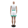 CM.YAYA Women's Set Sleeveless V-neck Vest  + Pleated Skirts 2025 Summer Cute Street Beach Two 2 Piece Sets Outfits Tracksuit
