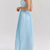 Pure sexy French high-end tube top one-shoulder dress female long seaside holiday pleated skirt