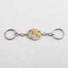 Cute Cat Keychain Stainless Steel Key ring Couple Lover Animal Matching Keyring Pendants Valentine's Day Gift