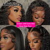 Wow Angel 13x6 HD Lace Frontal Wigs Water Wave Wigs Pre Plucked Human Hair Wigs Melt Skins Curly Brazilian Hair For Women
