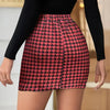 Qianniao style elegant elastic waist half skirt, hip hugging high waist short skirt