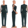 Spring 2 Pieces Set for Woman Pearl Top with Sleeves Pants Suit Women Outfit Elegant Classy Evening Wholesale Dropshipping