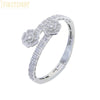 2025 New Iced Out Bling Opened Heart Flower Charm Bracelet AAA CZ Zircon Butterfly Bangle For Men Women Hip Hop Luxury Jewelry