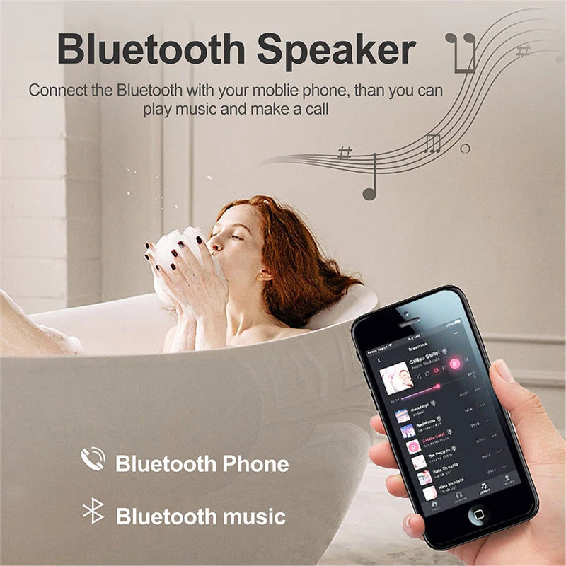 Bathroom Smart Makeup LED Mirror Adjustable light With Bluetooth Speaker Anti-Fog Human Body Induction Hotel Decoration Mirror