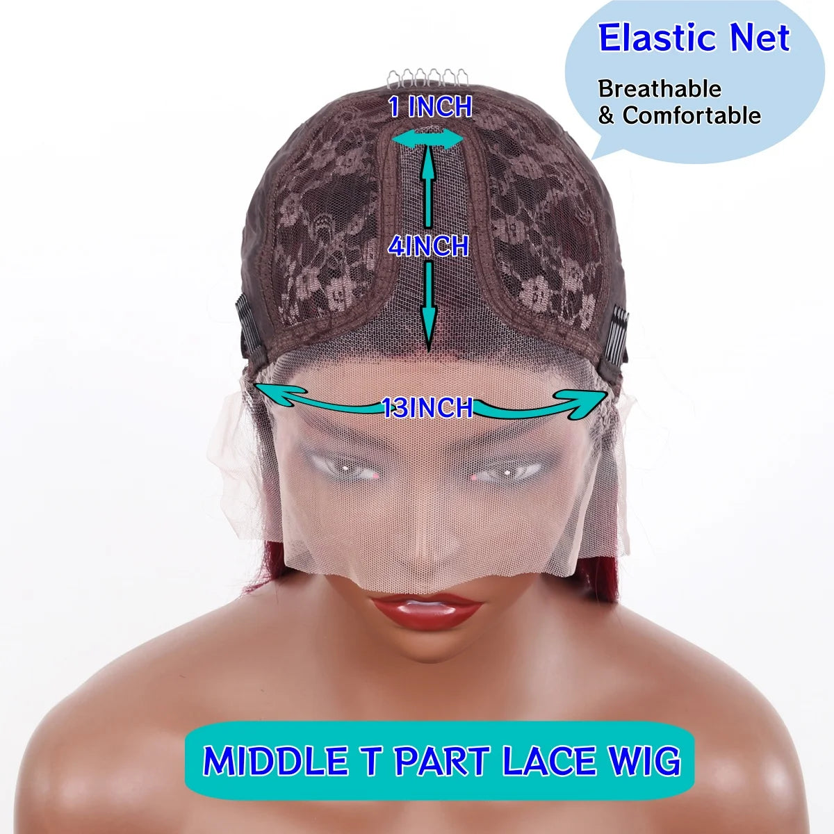 1B/99J Burgundy Short Straight Bob Human Hair Wigs Brazilian Lace Front Human Hair Wigs Pre Plucked T Part Lace Wigs Remy Hair