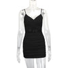 Women Sexy Cutout Bodycon Dress Euro Style Cross Back Straps Hollow Out Nightclub Party Evening Outfit Slim Fit Stretchy Dress