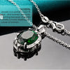 DOTEFFIL 925 Sterling Silver Green Zircon AAAAA Pendant Necklace 16-30 Inch Chain For Woman Fashion Wedding Party Charm Jewelry