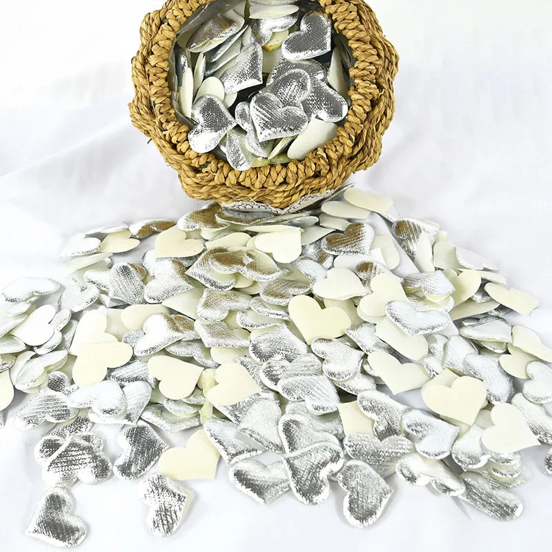 100/200Pcs Artificial Love Heart Petals Valentine's Day Wedding Party Confetti Petals Sponge Satin Fabric Table Bed Decorations