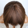 Lekker 12" Short Brown Wolf Cut Straight Bob Human Hair Wigs With Bangs For Women Brazilian Remy Hair Ready to Wear Glueless Wig