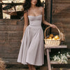 2024 Summer Sexy Spaghetti Strap Long Dresses Slim French Vintage Elegantes Style Suspender Party Dress Vestidos Robes Longues