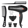 CkeyiN 1600W Hair Dryer Professional Negative Ion Blower Home Use Hot Cold Blow Drying Salon Blower Diffuser Concentrator Nozzle