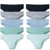 BZEL 10PCS/Set Women's Panties Sexy Breathable Underwear Comfortable Lingerie Cotton Striped Briefs Fashion Cozy Underpants Sale