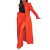 Women's Set Full Sleeve X-Long Blazer Coat+ Long Pant Suit 2025 Spring Streetwear Two 2 Piece Set Africa OL Work Outfits