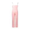 Women Jumpsuit Feather Tube Top Sexy Evening Party Jump Suits Sleeveless High-waisted Straight Playsuits Night Clubwear Overalls