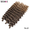 Deep Wavy Twist Synthetic Crochet Hair Afro Curly Hair African Crochet Braids Ombre Blonde Braiding Hair Extensions For Women