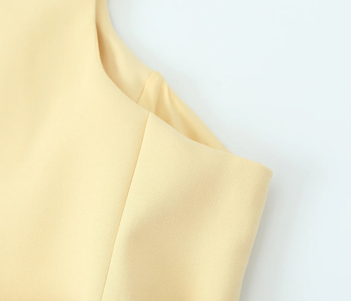 TRAFZA Women Fashion Suit Yellow V-Neck Sleeveless Belt Sngle Breasted Tops+High Waist Pocket Belt Long Skirts Female Summer Set