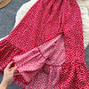 Summer Pleated Women Buttons Dresses Casual Beach Holiday Short Sleeve V Neck Woman Midi Dress Bohemian Mujer Vestidos