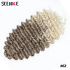 Deep Wavy Twist Synthetic Crochet Hair Afro Curly Hair African Crochet Braids Ombre Blonde Braiding Hair Extensions For Women