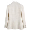TRZA Women Fashion Tweed Double Breasted Blazer Coat Vintage Long Sleeve Flap Pockets Female Outerwear Chic Veste Femme