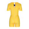 Women's V Neck Casual Jumpsuit One Piece Tight Short Rompers Sports Clothes Baseball Letter Print Summer Outfit New Fashion 2023