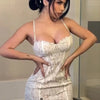 Dulzura Strap Lace  Mini Dress Patchwork Bodycon Party Elegant Club Outfits Y2K Clothes 2023 Summer Women Clothes Drop Shipping