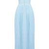 Mozision Off-shoulder Backless Pleated Maxi Dress For Women Fashion Strapless Sleeveless High Waist Bodycon Sexy Long Dress