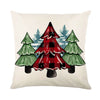 Linen Christmas Pillow Cover Snowman Elk Pillow Case 2024 Christmas Decoration for Home New Year Sofa Car Cushion Cover 45x45cm