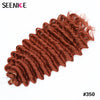 Deep Wavy Twist Synthetic Crochet Hair Afro Curly Hair African Crochet Braids Ombre Blonde Braiding Hair Extensions For Women