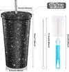 1 Pc Rhinestone Coffee Cup Gift Cup Rhinestone Rhinestone Thermos Cup Double Stainless Steel Straw Cup Coffee Mug  Water Bottles