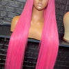 Ombre Blue Blonde Preplucked Long Lace Front Wig Straight 180%Density Hairline Glueless For Women Synthetic Fiber