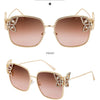 Oversized Square Sunglasses Women Rhinestone Butterfly Frame Sun Glasses 2025 Luxury Brand UV400 Protection Eyewear For Ladies