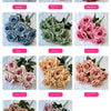 41CM 7 Forks Silk Screen Diamond Rose Artificial Flower Wedding  Living Room Decoration Road Guide Bouquet, Artificial Flower