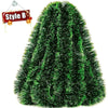 Christmas Tinsel Ribbons Green Cane Ribbon Garland Xmas Tree Hanging Pendent Wreath Ornament Home Party Decor Supplies Wholesale
