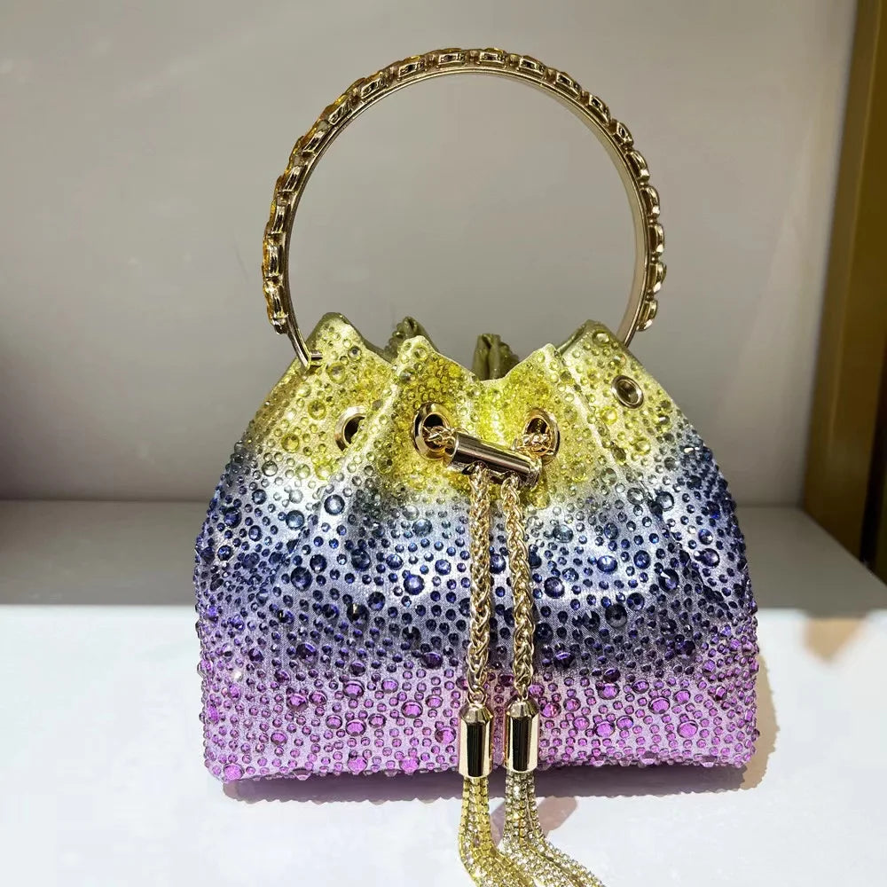 Wedding Party Clutch Purse Glitter Shiny Diamond Banquet Bag Women's Handbag Luxury Fashion Evening Bag Shoulder Chain Bag