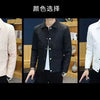 Men Jacket Fashion loose lapel-up Spring Autumn retro men Coat Casual Cargo jacket Solid Color Loose male Outerwear