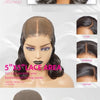 Salt and Pepper Loose Wave Lace Front Bob Wig Human Hair Side Part  5x5 HD Closure Lace Wig Ready To for Black Women