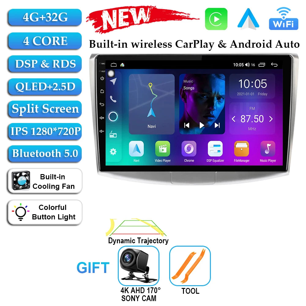 Android 14 For VW Volkswagen Passat B7 B6 CC Car Radio Multimedia Player Autoradio GPS Navigation Camera Carplay QLED 2Din DVD