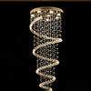 Staircase Long Pendant Lamp, Villa Lamp, Crystal Hanging Line Lamp, Duplex Living Room Spiral Lamp, Glass Romantic Decorative La