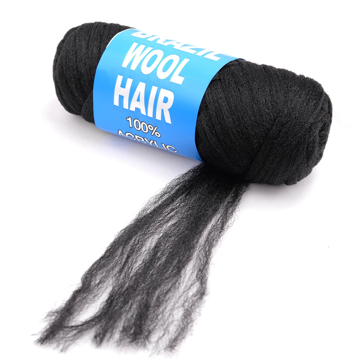 4 Pack Brazilian Wool Hair Synthetic Crochet Hair Extensions for Women African Hair Yarn for Braiding Senegalese Twist Fake Hair