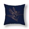 45x45cm gingko leaf polyester cushion cover black gold  waist pillowcase living room chair sofa home decoration